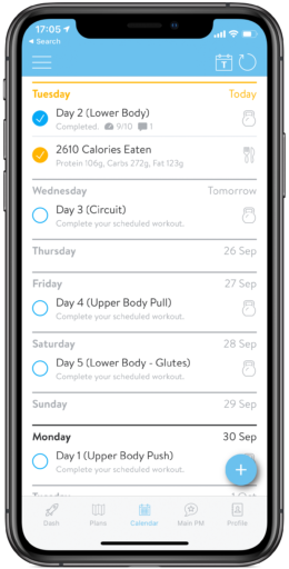 trainerize app image - to do list